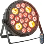 ibiza led par bigpar 16rgbwa4a amber