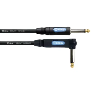 Cordial CCFI 3 PR - visokokvalitetni instrument kabl dužine 3 metra, sa jednim pravim i jednim ugaonim 6,3 mm TS mono konektorom